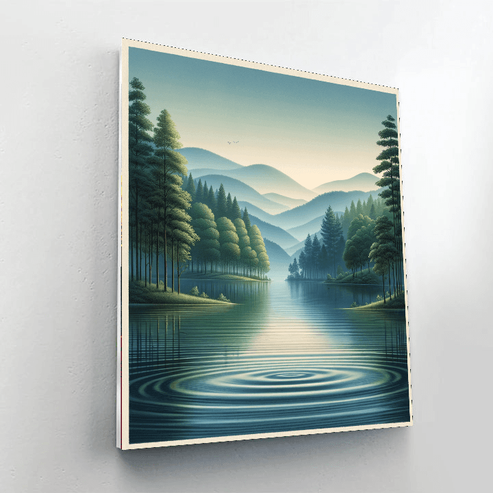 Calm Lake Retreat DIY Paint By Numbers