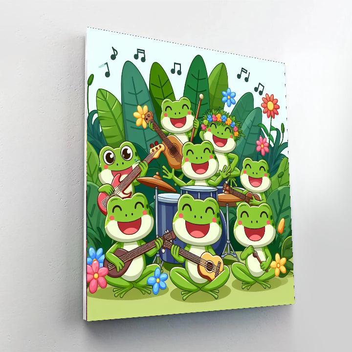 Frog's Jungle Jam DIY Paint By Numbers