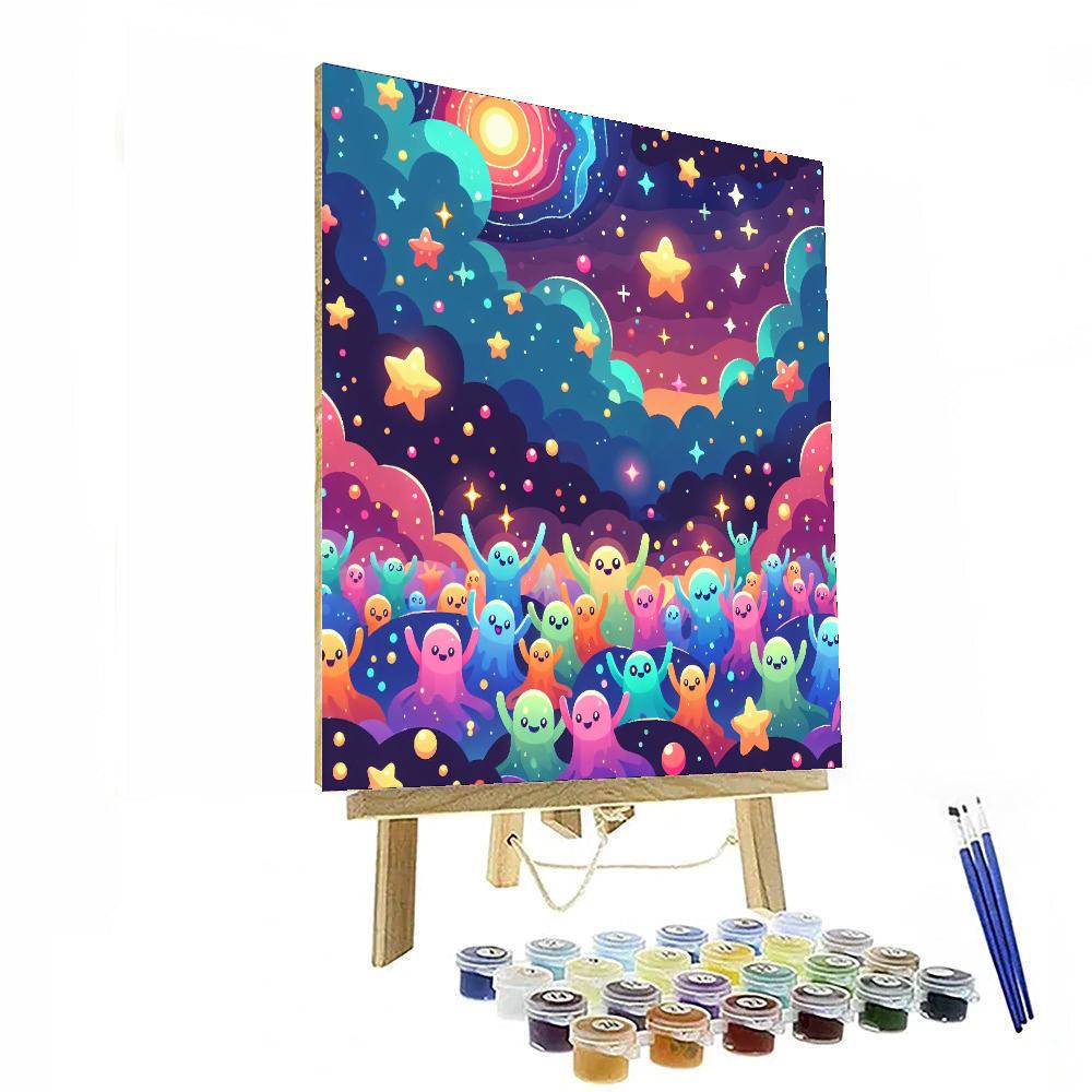 Glittering Galaxy Gathering Paint By Numbers