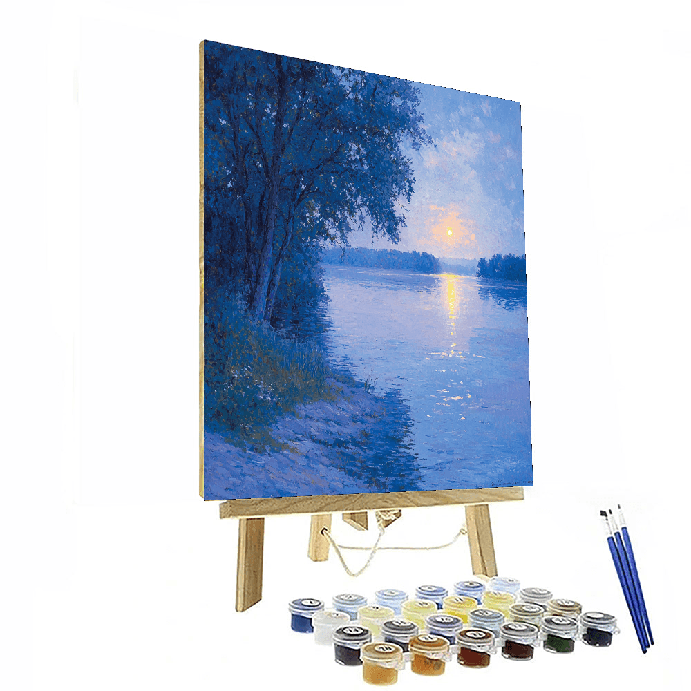Caspar David Friedrich Inspired Enchanting Nightfall  Paint By Color