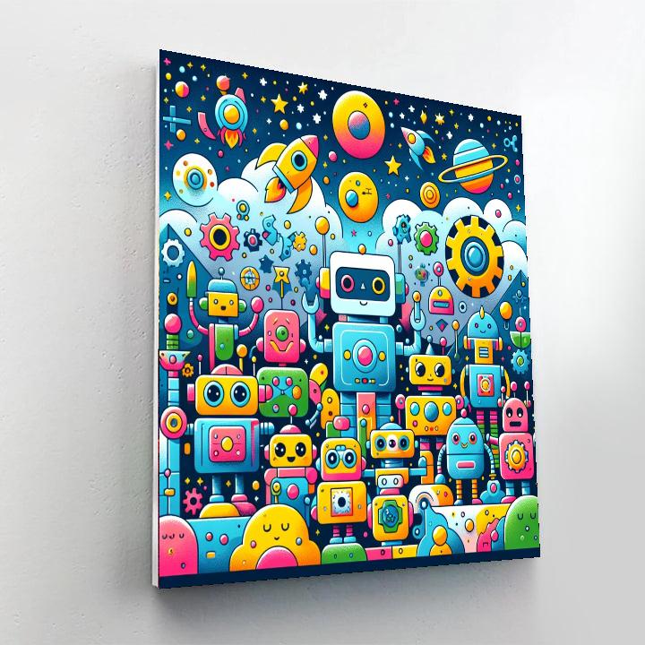 Fun Robot Adventures Paint By Numbers