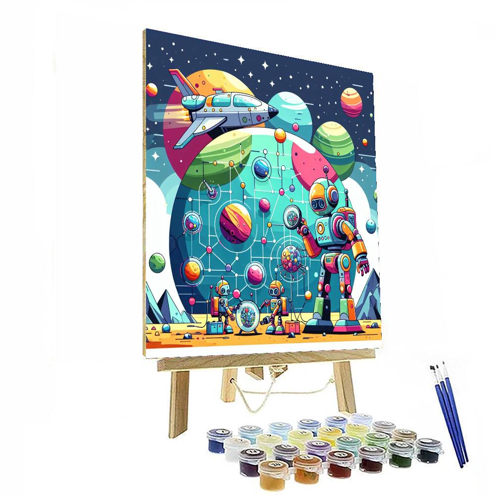 Robotic Space Exploration Painting Number Kit