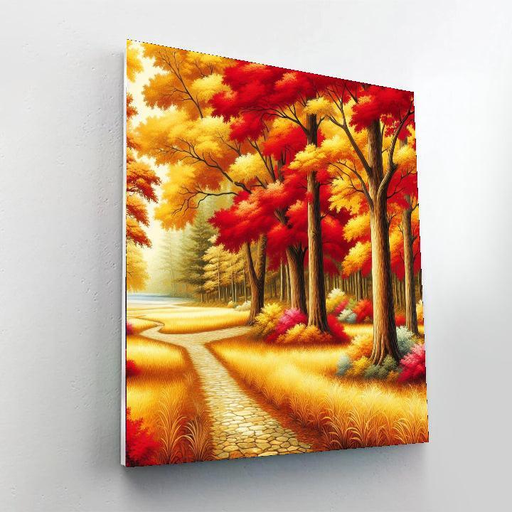 Gorgeous Autumn Landscape Painting By Numbers Kit