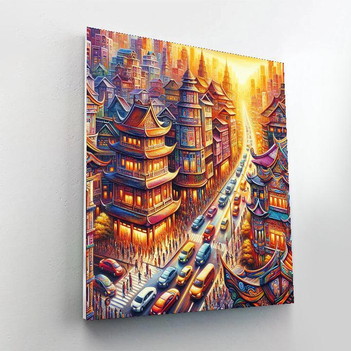 Historic Cityscape Adventure Paint By Color