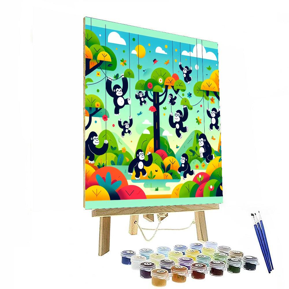 Giggle With Gorillas Paint By Number
