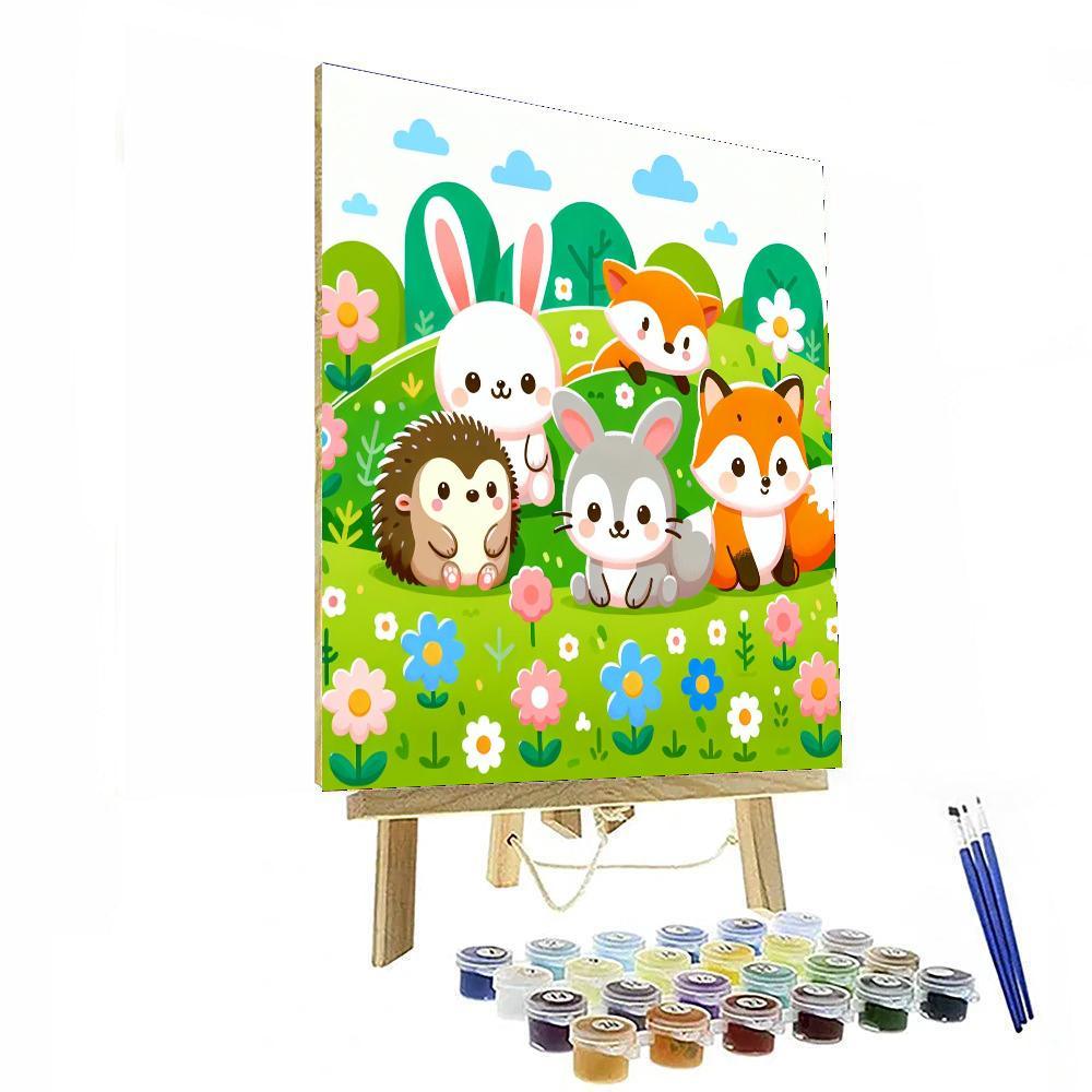 Cute Critter Crew Paint By Numbers Art