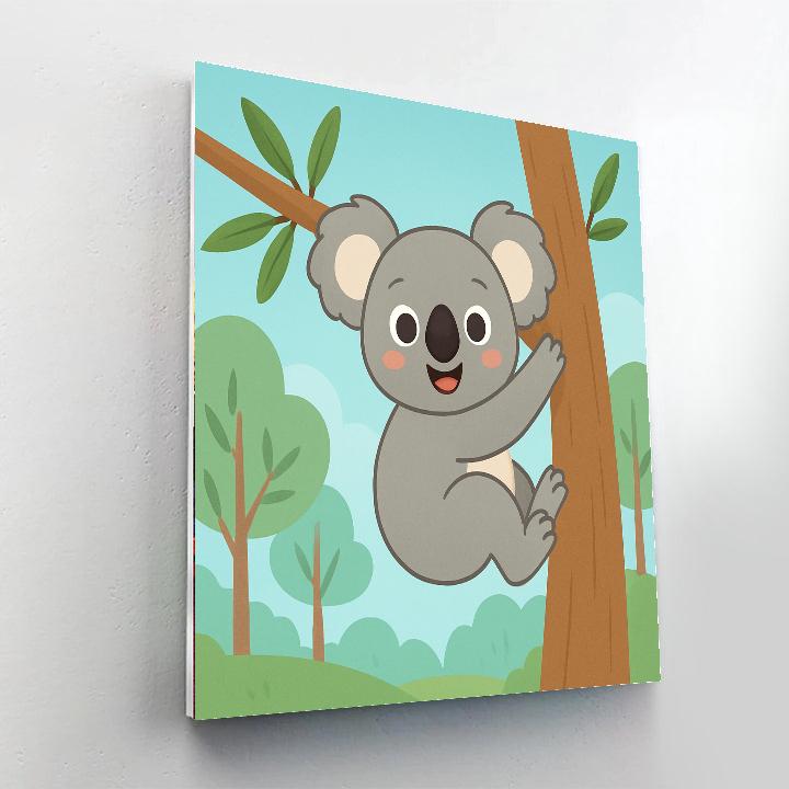 Cute Cuddly Koala DIY Paint By Numbers
