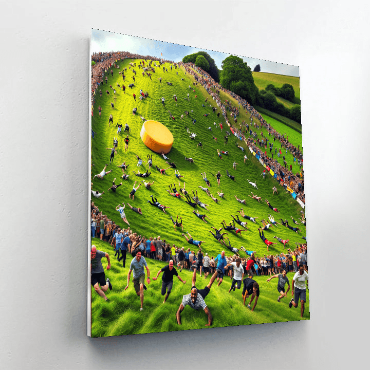 Cooper's Hill Cheese Rolling - England DIY Paint By Numbers