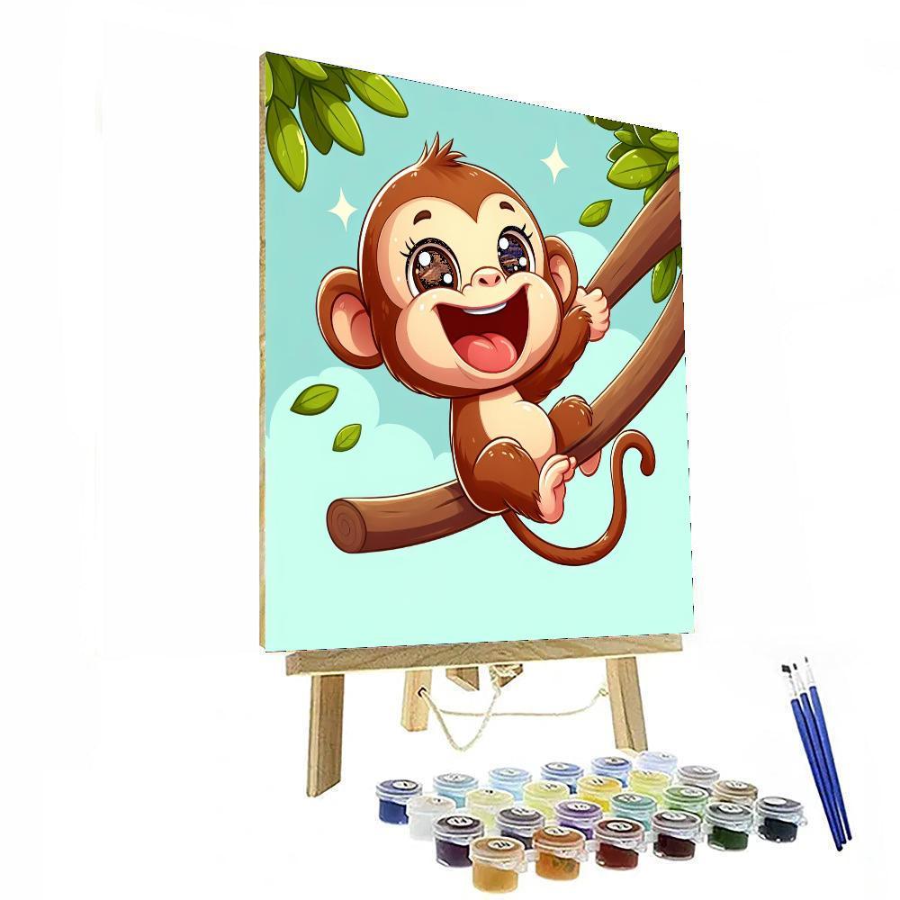Giggling Monkey Paint By Numbers