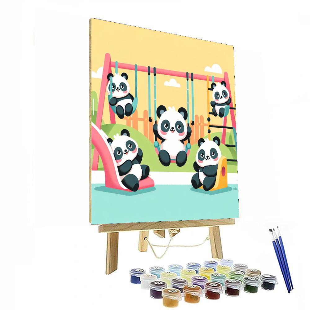 Panda Playground Pals Paint By Color