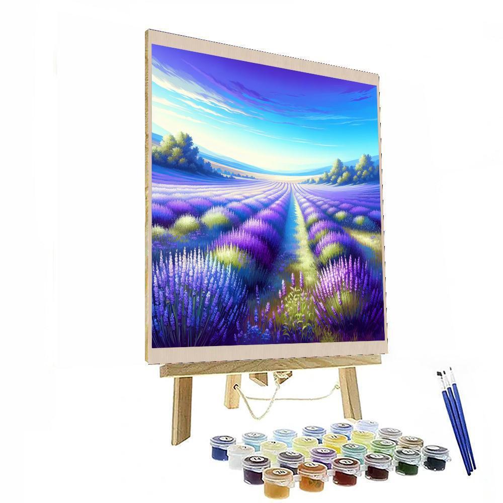 A Walk Through The Lavender Fields Number Painting