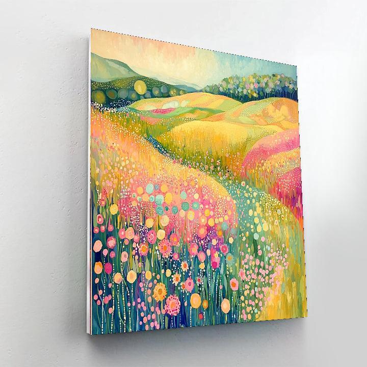 Georges Seurat Inspired Vibrant Meadow  Paint By Numbers Art