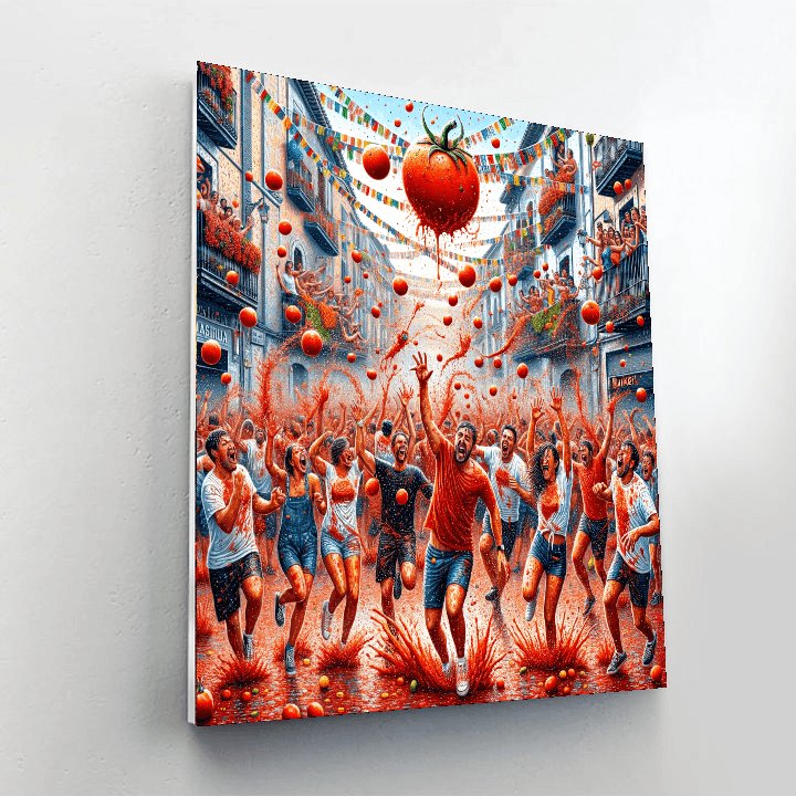 La Tomatina - Buñol, Spain Paint By Color