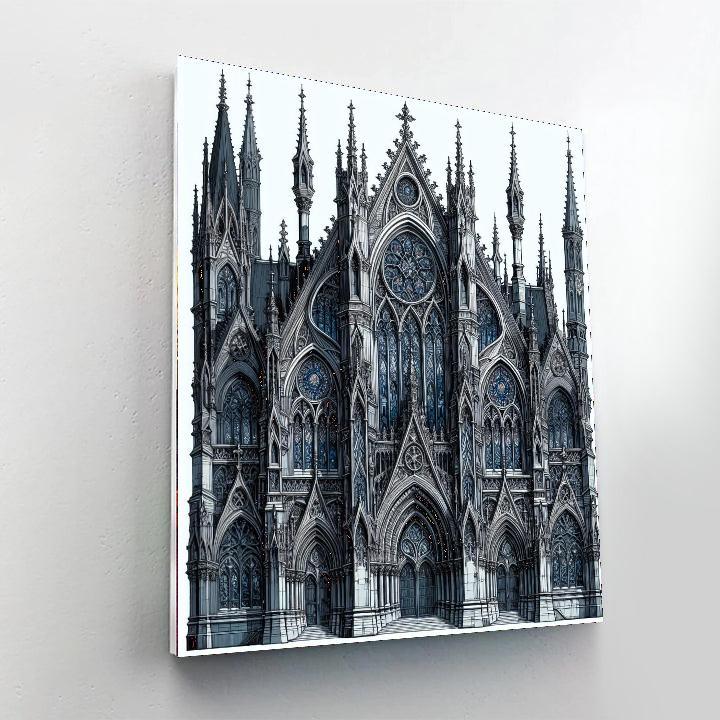 Gothic Architectural Elegance Number Painting