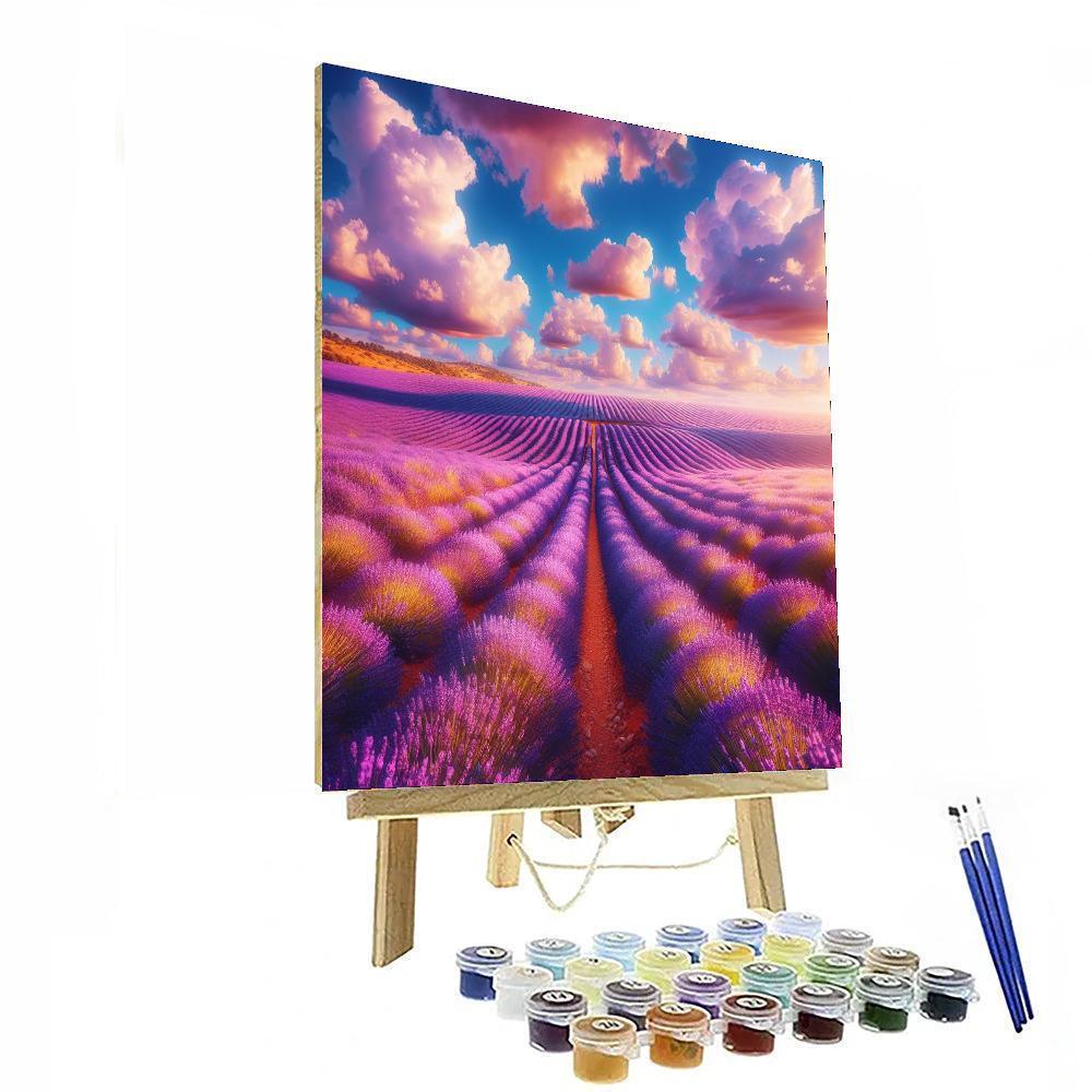 Peaceful Lavender Farm DIY Paint By Numbers