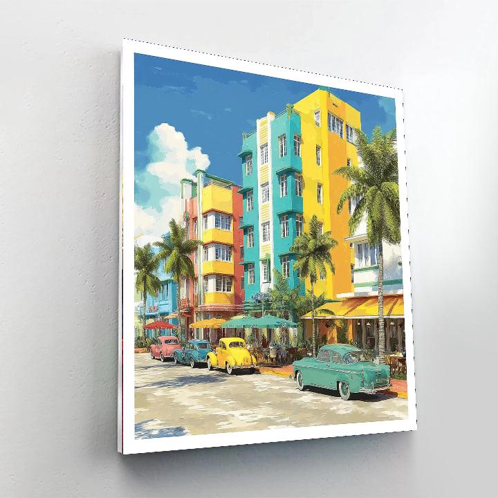 Art Deco Historic District - Miami DIY Paint By Numbers
