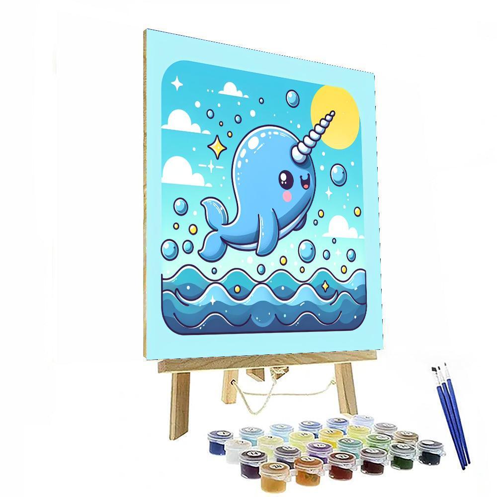 Cheerful Narwhal Paint By Numbers Kits