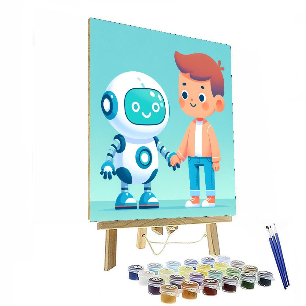 Robot Companion Adventure Painting Number Kit