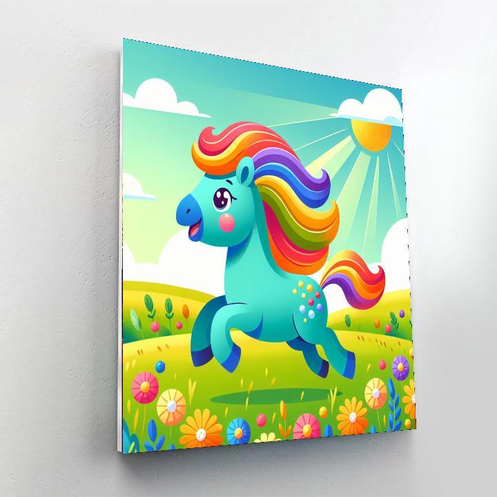 Galloping Pony Paint By Numbers
