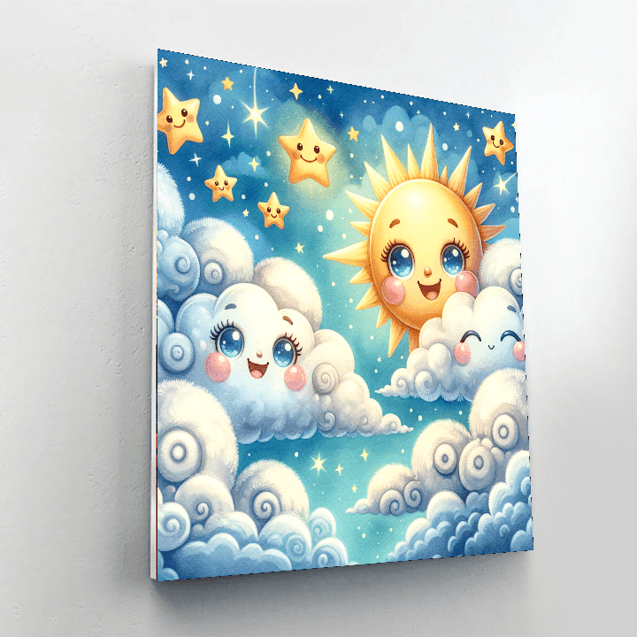 Dreamy Cloud Adventures Paint By Numbers