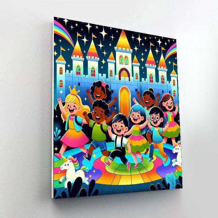 Enchanted Night At The Castle Painting Number Kit