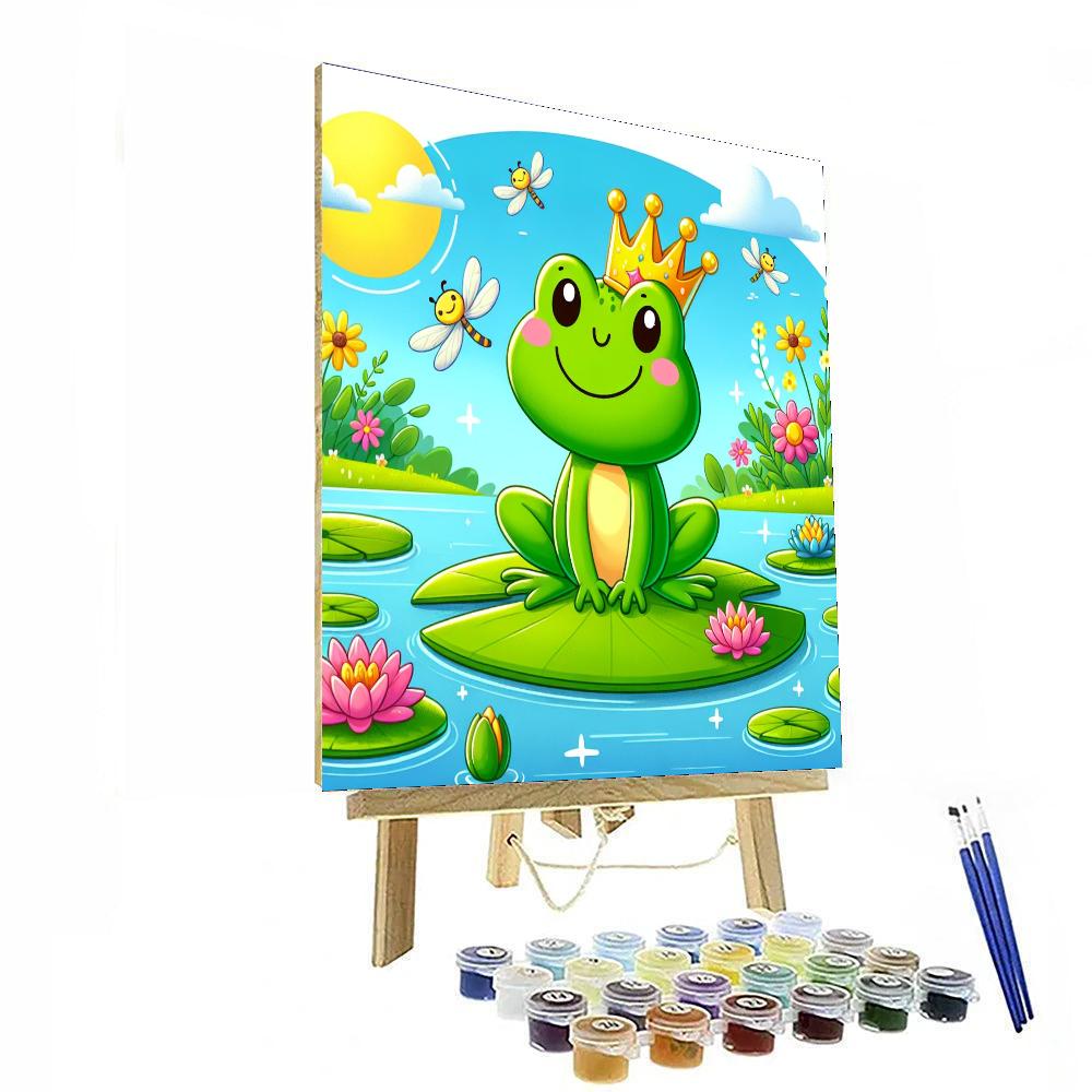 Cheerful Frog Prince Numbered Painting Kits
