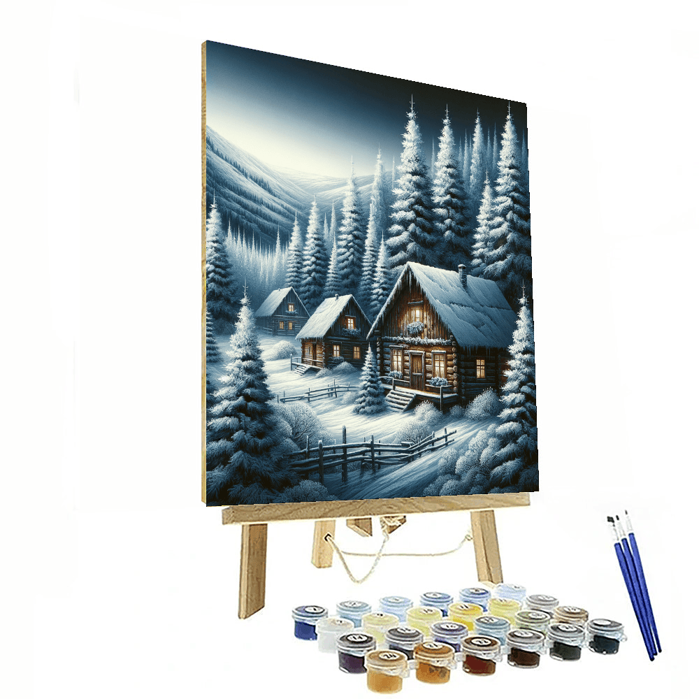 Nordic Winter Wonderland Painting Number Kit