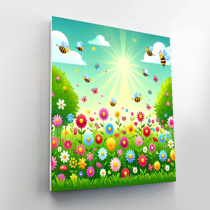 Sunshine Meadow Celebration Painting By Numbers Kit