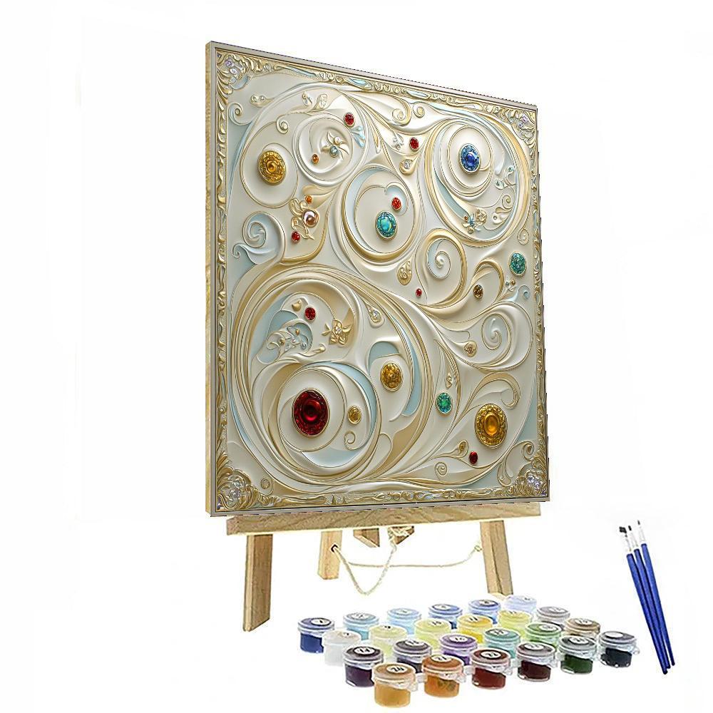 Alphonse Mucha Inspired Symphony Of Elemental Spirits  Paint By Numbers Kits