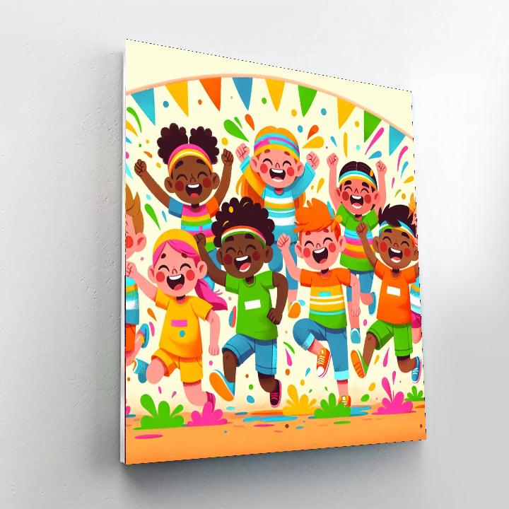 Rainbow Color Run Paint By Number