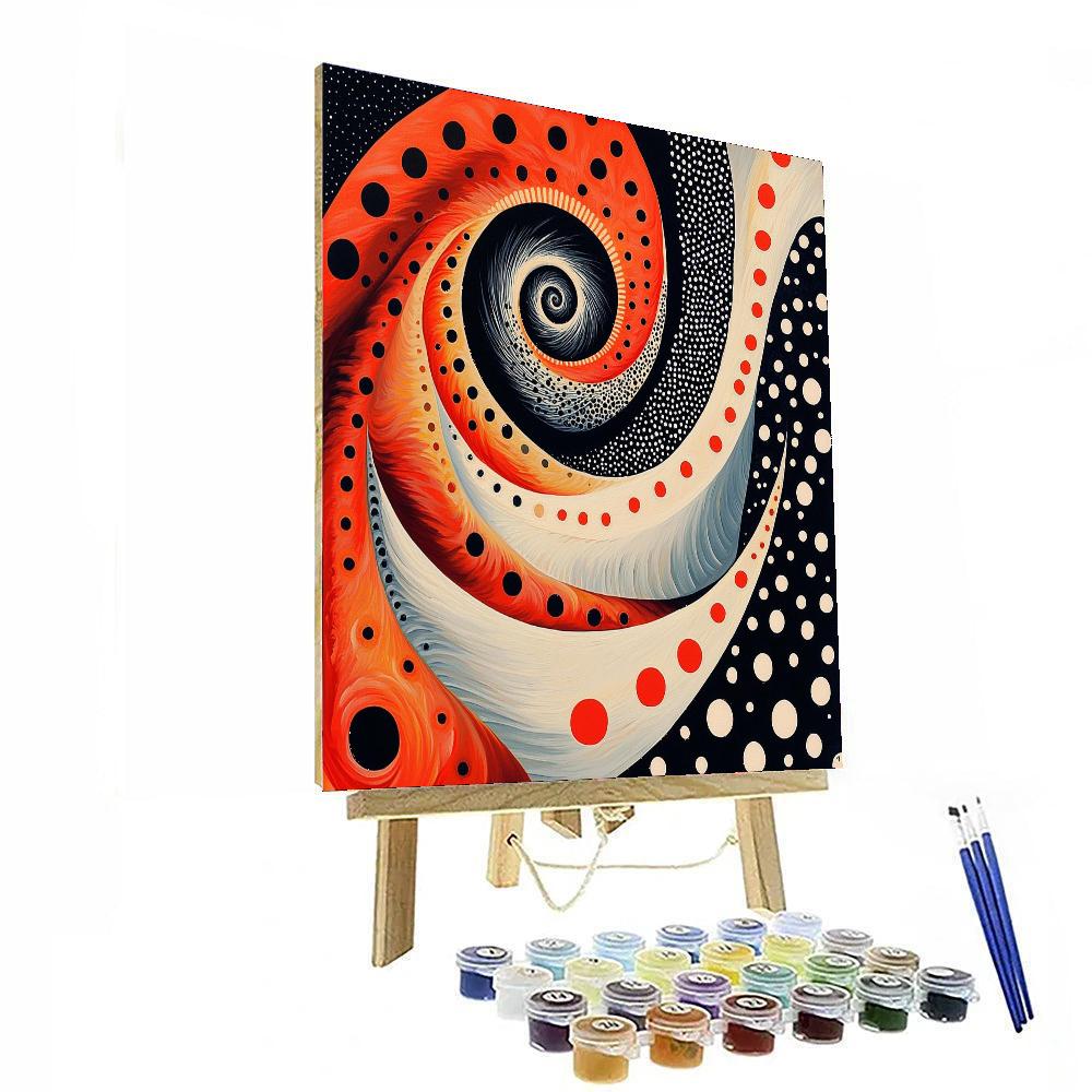 Yayoi Kusama Inspired Enchanted Spiral  DIY Paint By Numbers