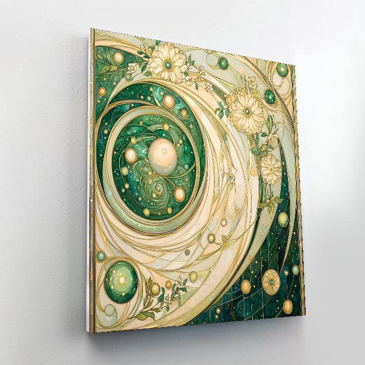 Alphonse Mucha Inspired Eternal Dance Of The Cosmos  Painting Number Kit