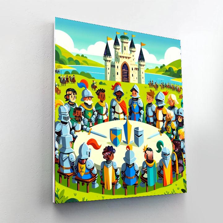 Knights Of The Round DIY Paint By Numbers