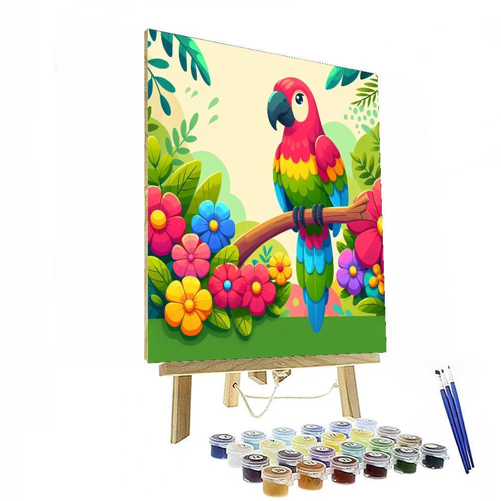 Rainbow Parrot Paradise Paint By Numbers Kits