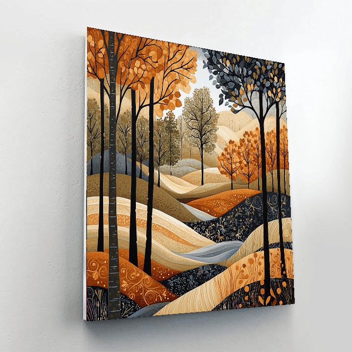 Art Nouveau Style Inspired Art Nouveau Woodland Harmony  Paint By Numbers Kits