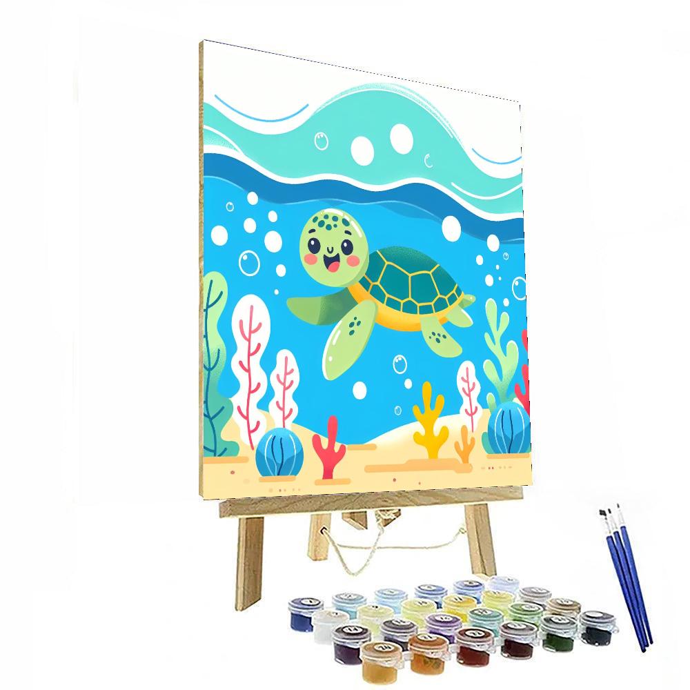 Explorer Turtle's World Number Painting
