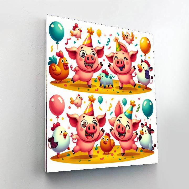 Funky Farm Fiesta Paint By Color