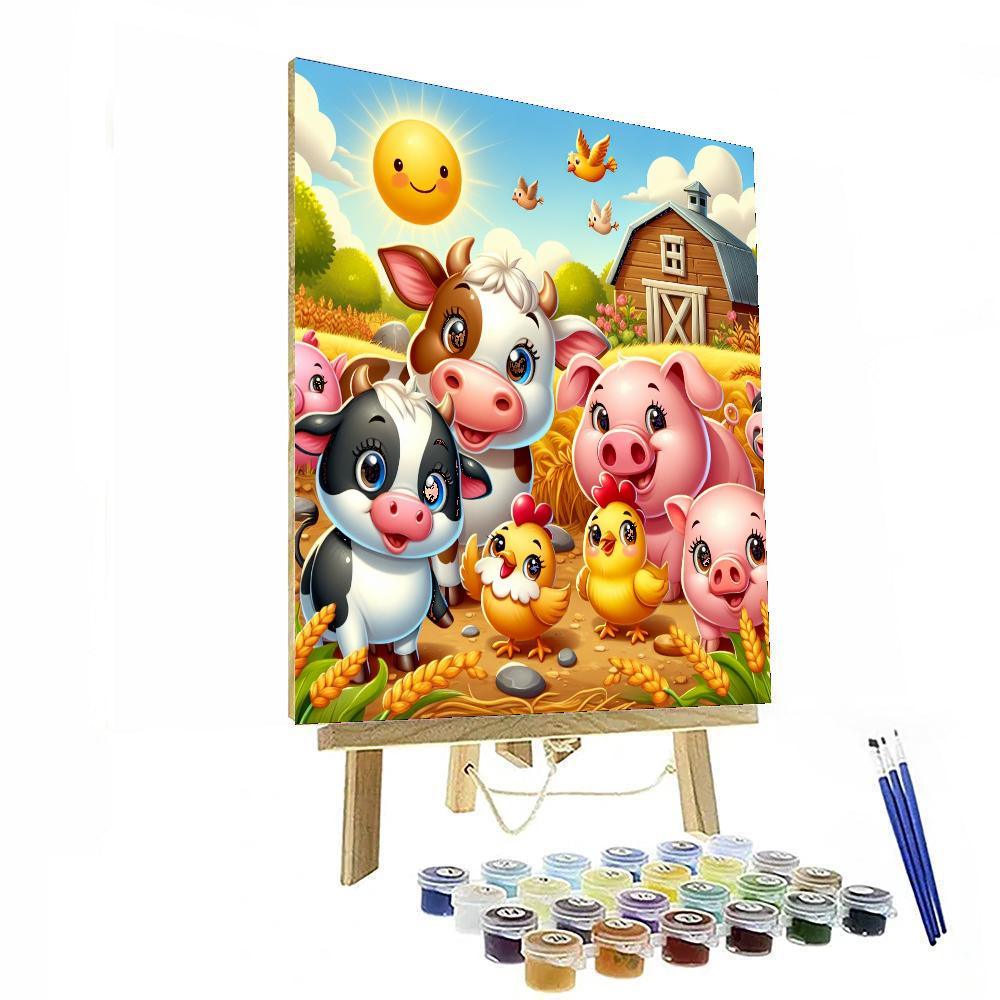 Joyful Animal Farm Paint By Number