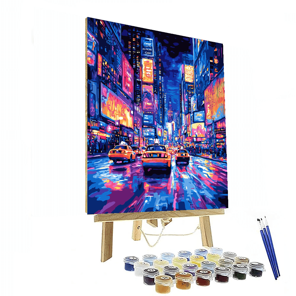 Roy Lichtenstein Inspired Neon Urban Nightscapes  Paint By Number