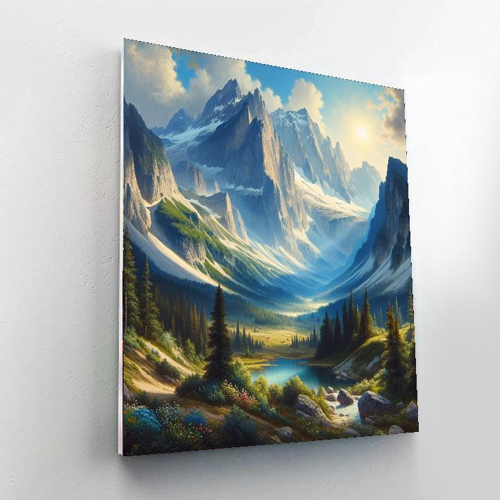 Breathtaking Alpine Landscape Numbered Painting Kits