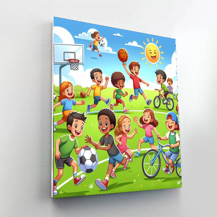 Outdoor Sports Extravaganza Number Painting