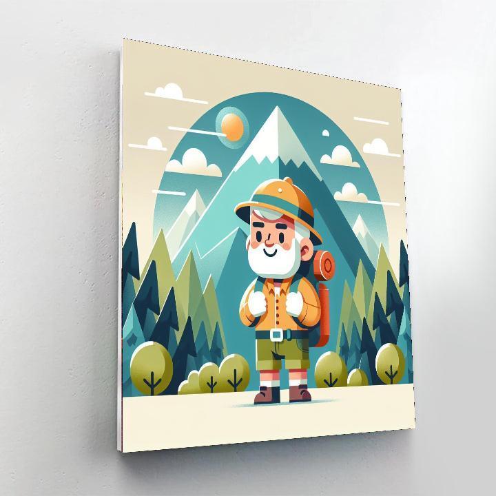 Happy Mountain Explorer Paint By Number