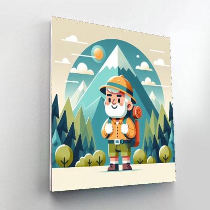 Happy Mountain Explorer Paint By Number