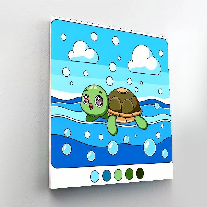 Timid Turtle Painting By Numbers Kit
