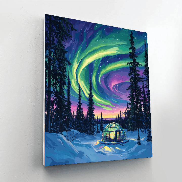 Lapland Northern Lights - Finland DIY Paint By Numbers
