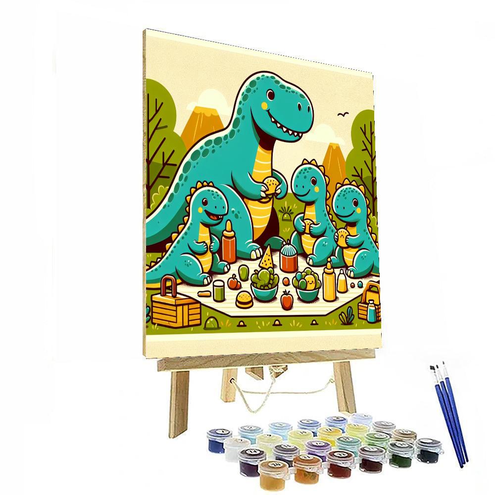 Fun Dinosaur Family Painting By Numbers Kit