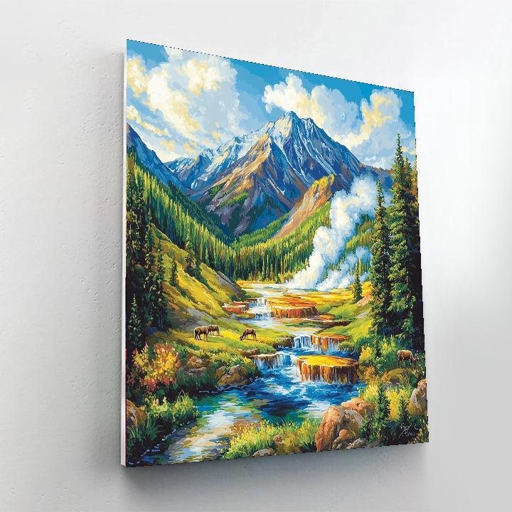Yellowstone National Park - Usa Painting Number Kit