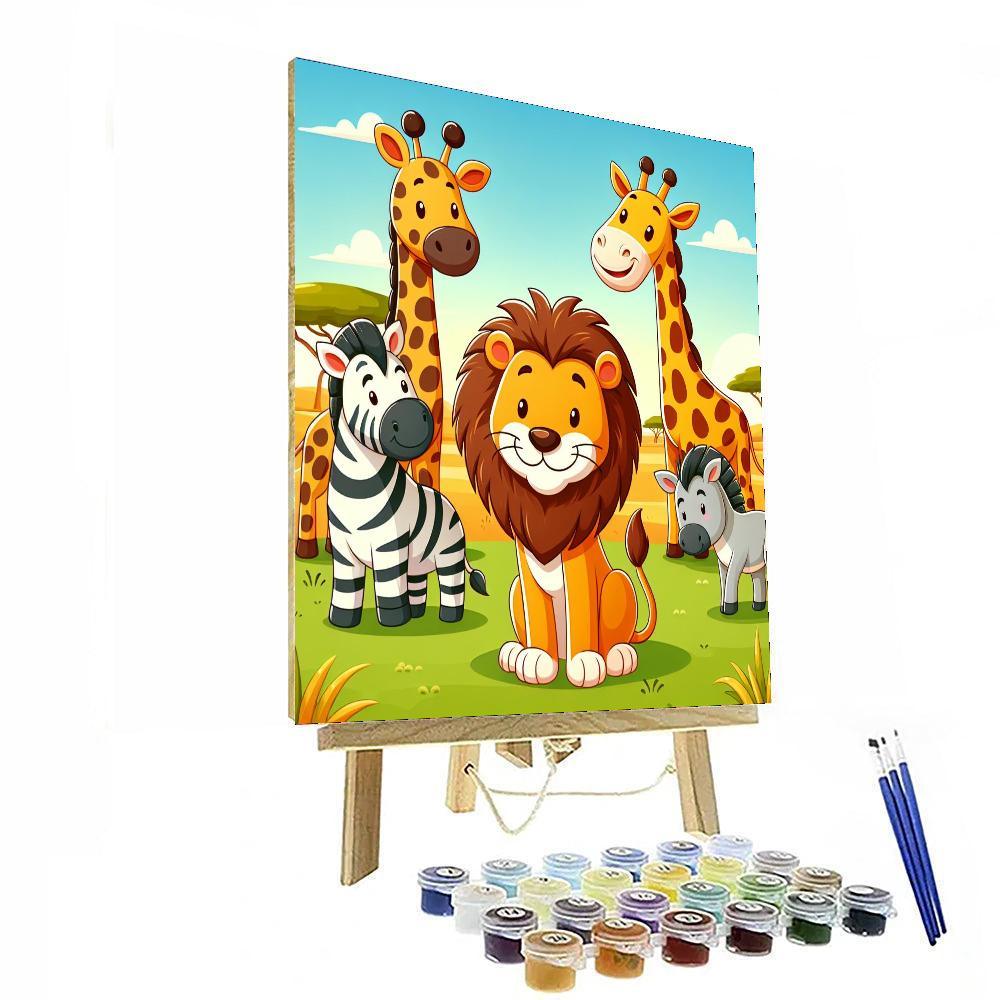 Friendly Animal Kingdom Paint By Numbers
