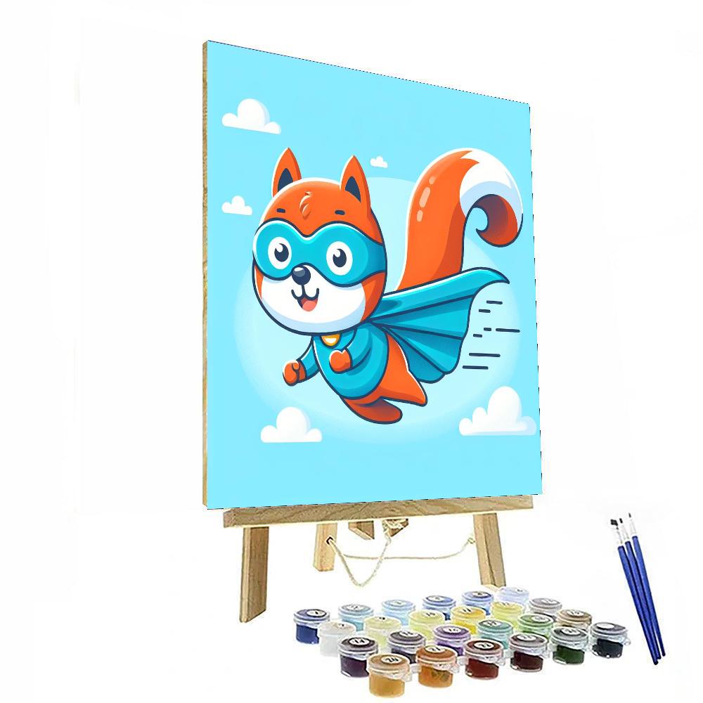 Superhero Squirrel Adventure Painting Number Kit