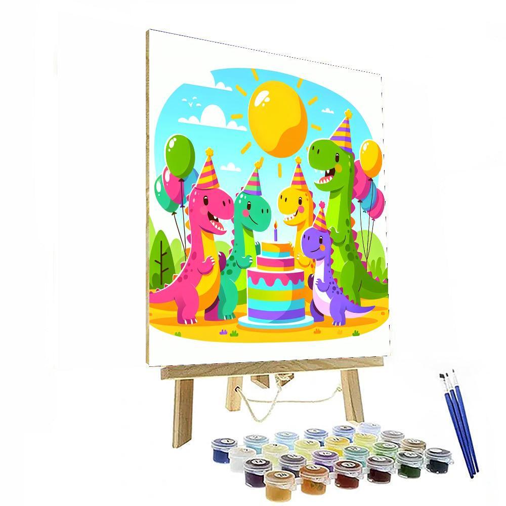 Adventurous Dinosaur Party Paint By Numbers Kits